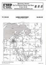 Lund Directory, Melby, Lake Christina, Lake Ina, Lake Anka, Directory Map, Douglas County 2006